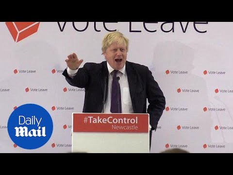 Boris Johnson heckled during Vote Leave speech in Newcastle - Daily Mail